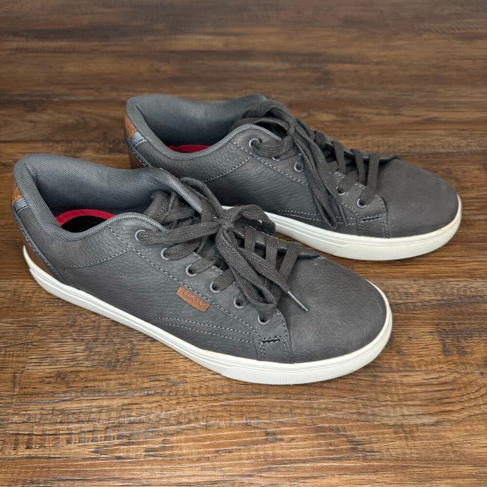Levi's casual Sneakers 8.5 men's synthetic leather gray and brown